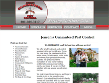 Tablet Screenshot of jensenspestcontrol.com